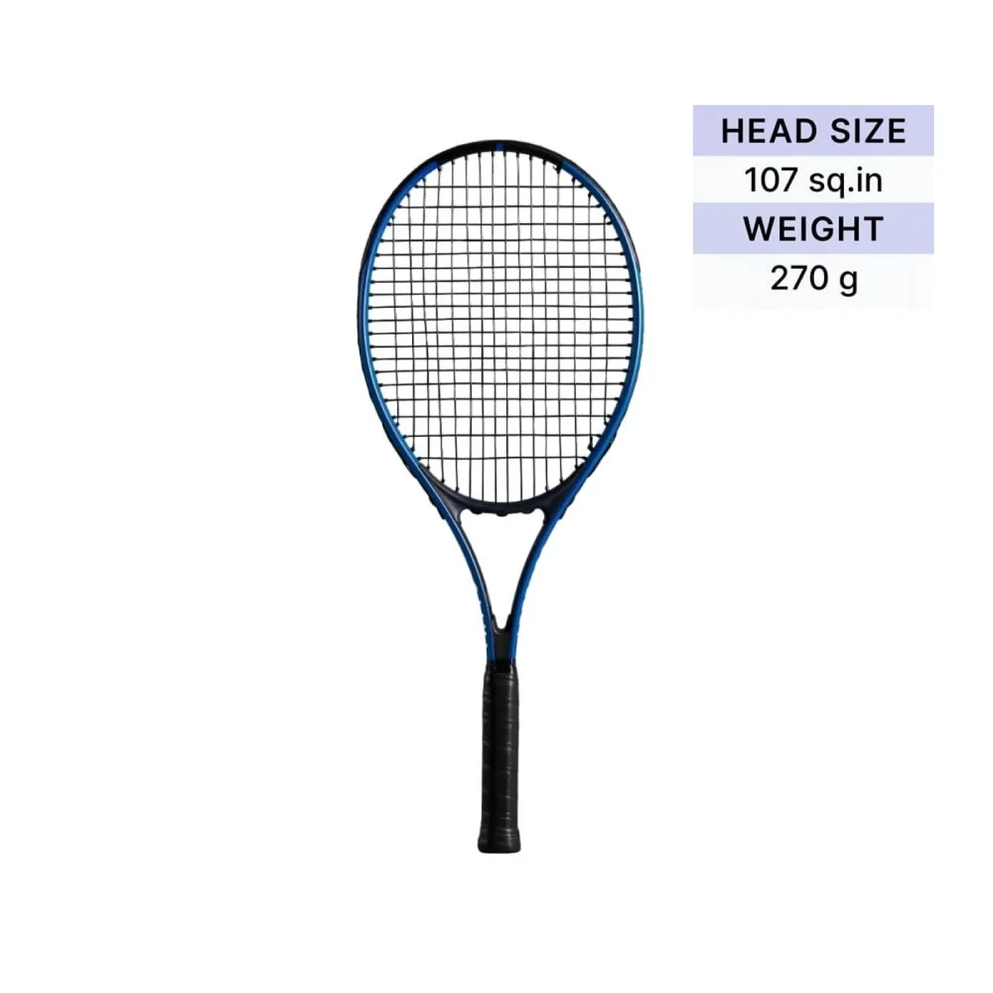 Decathlon Aluminum Tennis Racket for Adults (Blue & Black) - Gambar 3